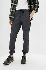Котонові штани джоггер з манжетами на гумці GEN 8000168 фото №1