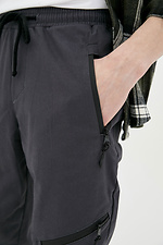 Коттоновые брюки джоггеры с манжетами на резинке GEN 8000168 фото №4