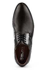 Чоловічі класичні туфлі із коричневої натуральної шкіри  8018168 фото №3