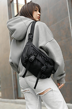 Große Damengürteltasche DynamicDart aus schwarzem Stoff SamBag 8045168 Foto №2