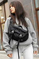 Große Damengürteltasche DynamicDart aus schwarzem Stoff SamBag 8045168 Foto №3