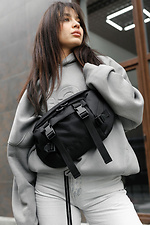 Große Damengürteltasche DynamicDart aus schwarzem Stoff SamBag 8045168 Foto №4