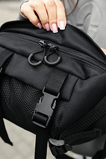 Große Damengürteltasche DynamicDart aus schwarzem Stoff SamBag 8045168 Foto №8