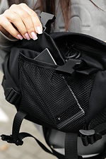 Große Damengürteltasche DynamicDart aus schwarzem Stoff SamBag 8045168 Foto №9