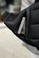 Große Damengürteltasche DynamicDart aus schwarzem Stoff SamBag 8045168 Foto №10