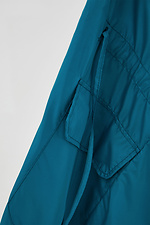 Długi, dwustronny płaszcz przeciwdeszczowy z tkaniny przeciwdeszczowej z kapturem i dużymi kieszeniami Garne 3039169 zdjęcie №6