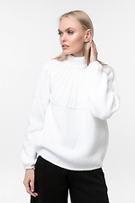 Warm knitted oversized sweater with a high neck  4038169 photo №1