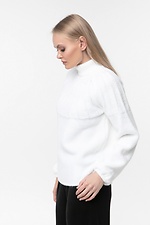 Warm knitted oversized sweater with a high neck  4038169 photo №2