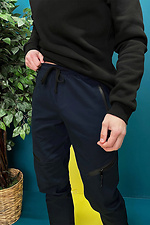 Коттоновые брюки джоггеры с манжетами на резинке GEN 8000169 фото №2