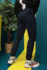 Коттоновые брюки джоггеры с манжетами на резинке GEN 8000169 фото №3