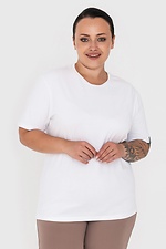 Базовая хлопковая футболка LUXURY-W белого цвета Garne 3040170 фото №1