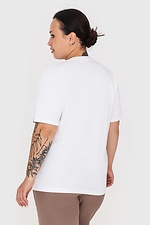 Базовая хлопковая футболка LUXURY-W белого цвета Garne 3040170 фото №4