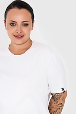 Базова бавовняна футболка LUXURY-W білого кольору Garne 3040170 фото №5