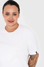 Basic white LUXURY-W cotton T-shirt Garne 3040170 photo №5