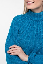Warm knitted oversized sweater with a high neck  4038170 photo №4