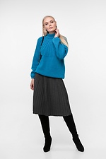 Warm knitted oversized sweater with a high neck  4038170 photo №5