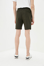 Knee-length green cotton straight shorts GEN 8000170 photo №3
