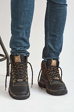 Зимние кожаные мужские кроссовки в спортивном стиле  8019170 фото №2