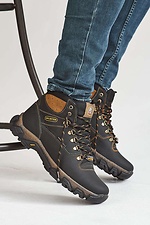 Зимние кожаные мужские кроссовки в спортивном стиле  8019170 фото №3