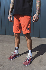 Straight-cut cotton knee-length shorts, orange Esthetic 8035170 photo №3