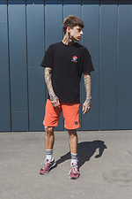 Straight-cut cotton knee-length shorts, orange Esthetic 8035170 photo №8