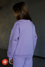 Kinder-Sweatshirt aus Baumwolle DARR in Lavendelfarbe Garne 7770171 Foto №4