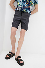 Knee-length gray cotton shorts GEN 8000171 photo №1