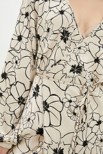 Асимметричное платье на запАх с длинными рукавами-фонариками Garne 3038172 фото №4