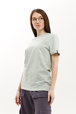 Bawełniany T-shirt basic w kolorze szarym LUXURY-W Garne 3040172 zdjęcie №2