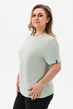 Basic graues Baumwoll-T-Shirt LUXURY-W Garne 3040172 Foto №2