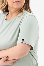 Basic graues Baumwoll-T-Shirt LUXURY-W Garne 3040172 Foto №3