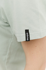 Базовая хлопковая футболка LUXURY-W серого цвета Garne 3040172 фото №4