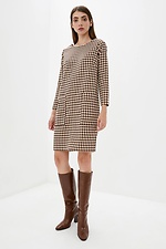 OFELIA office midi dress in houndstooth print with large front pockets Garne 3037173 photo №2