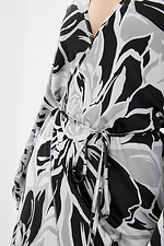 Асимметричное платье на запАх с длинными рукавами-фонариками Garne 3038173 фото №4