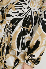 Асимметричное платье на запАх с длинными рукавами-фонариками Garne 3038174 фото №4