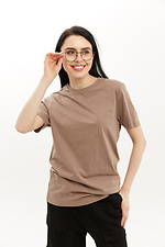 Basic cotton T-shirt LUXURY-W beige Garne 3040174 photo №1