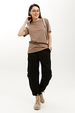 Basic cotton T-shirt LUXURY-W beige Garne 3040174 photo №2