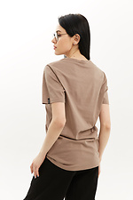Basic cotton T-shirt LUXURY-W beige Garne 3040174 photo №4