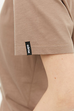 Basic cotton T-shirt LUXURY-W beige Garne 3040174 photo №5