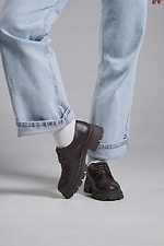 Шкіряні туфлі на масивній підошві 4207174 фото №4