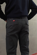 Коттоновые брюки карго зауженные серого цвета GEN 8000174 фото №2
