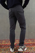 Коттоновые брюки карго зауженные серого цвета GEN 8000174 фото №3