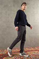 Коттоновые брюки карго зауженные серого цвета GEN 8000174 фото №4