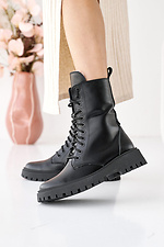 Women's leather winter boots black  2505175 photo №1
