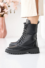 Жіночі шкіряні черевики зимові чорні  2505175 фото №3
