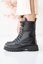 Women's leather winter boots black 2505175 photo №6