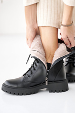 Women's leather winter boots black 2505175 photo №10
