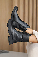 Women's leather winter boots black 2505175 photo №11