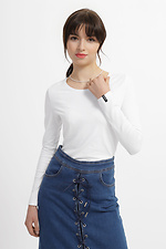 NIKKI Bodycon-Longsleeve aus weißem Jersey Garne 3040175 Foto №5