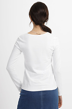 NIKKI Bodycon-Longsleeve aus weißem Jersey Garne 3040175 Foto №7